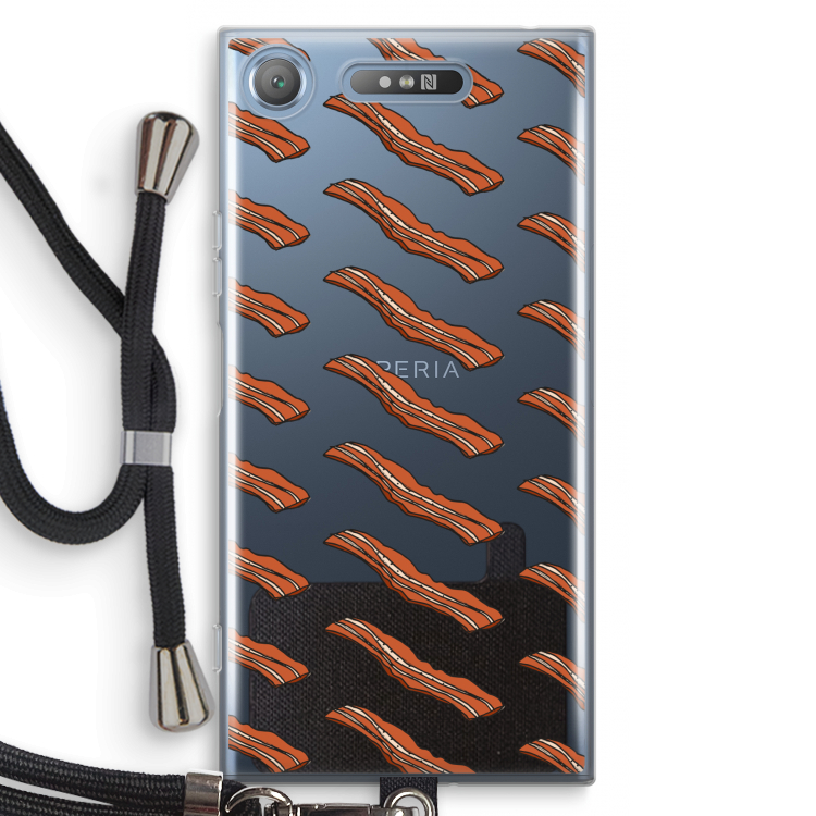 Bacon to my eggs #2: Sony Xperia XZ1 Transparant Hoesje met koord