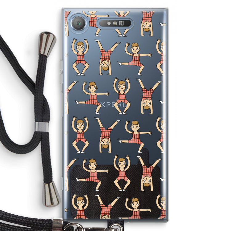 Gymboys: Sony Xperia XZ1 Transparant Hoesje met koord