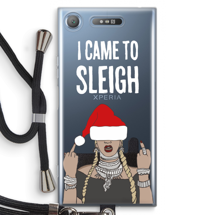 Came To Sleigh: Sony Xperia XZ1 Transparant Hoesje met koord