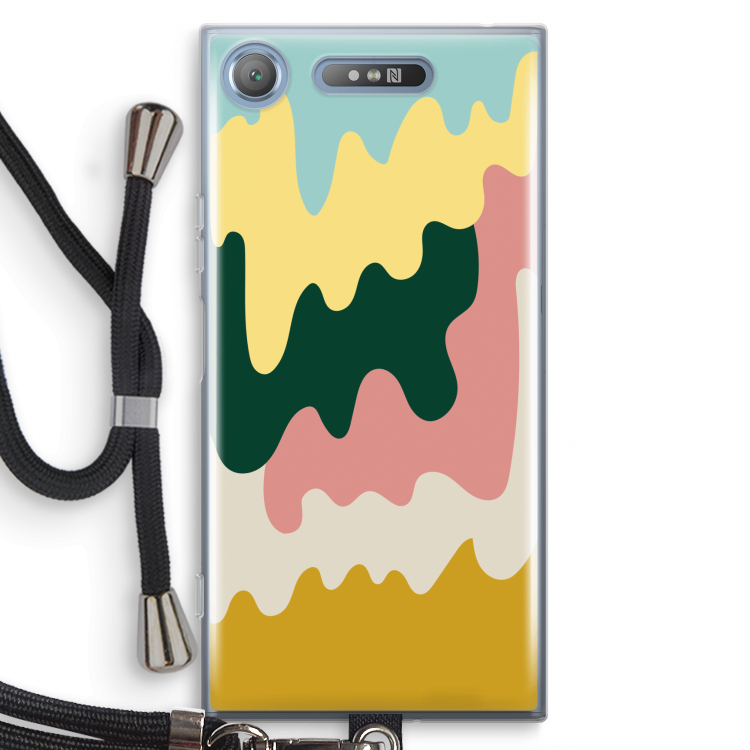 Baar B: Sony Xperia XZ1 Transparant Hoesje met koord