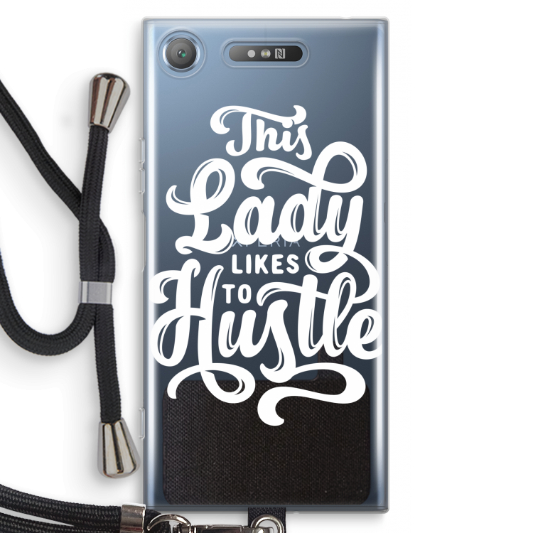 Hustle Lady: Sony Xperia XZ1 Transparant Hoesje met koord