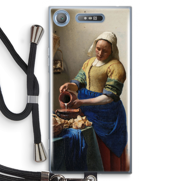 The Milkmaid: Sony Xperia XZ1 Transparant Hoesje met koord