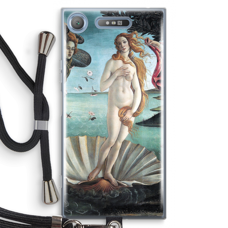 Birth Of Venus: Sony Xperia XZ1 Transparant Hoesje met koord