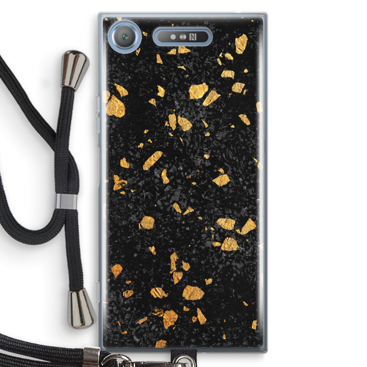 Terrazzo N°7: Sony Xperia XZ1 Transparant Hoesje met koord