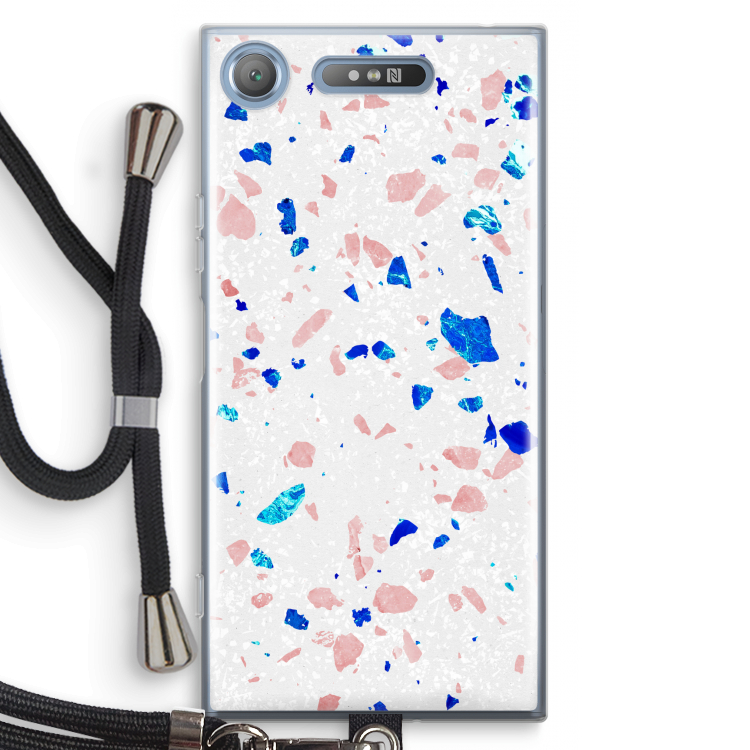 Terrazzo N°6: Sony Xperia XZ1 Transparant Hoesje met koord