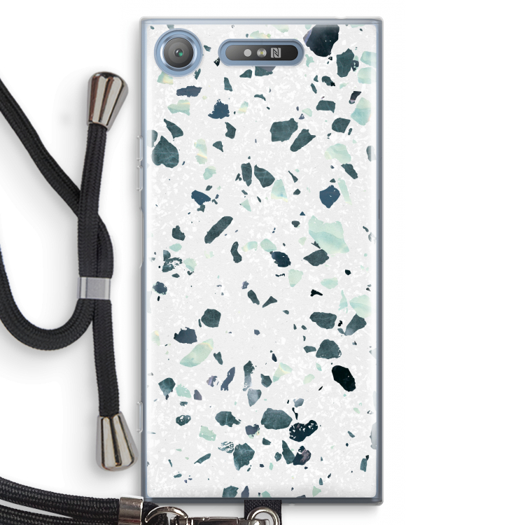 Terrazzo N°2: Sony Xperia XZ1 Transparant Hoesje met koord