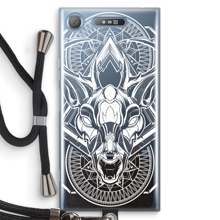Oh Deer: Sony Xperia XZ1 Transparant Hoesje met koord