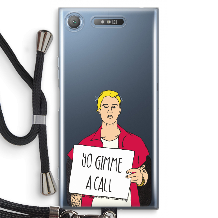 Gimme a call: Sony Xperia XZ1 Transparant Hoesje met koord
