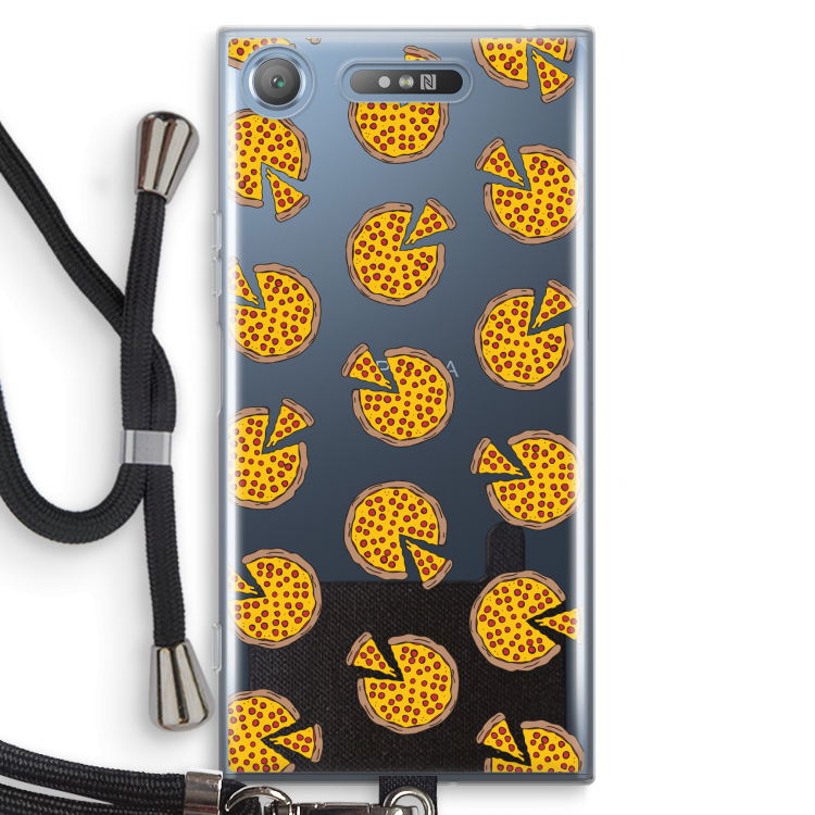 You Had Me At Pizza: Sony Xperia XZ1 Transparant Hoesje met koord