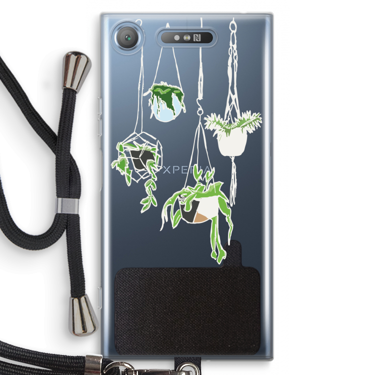 Hang In There: Sony Xperia XZ1 Transparant Hoesje met koord