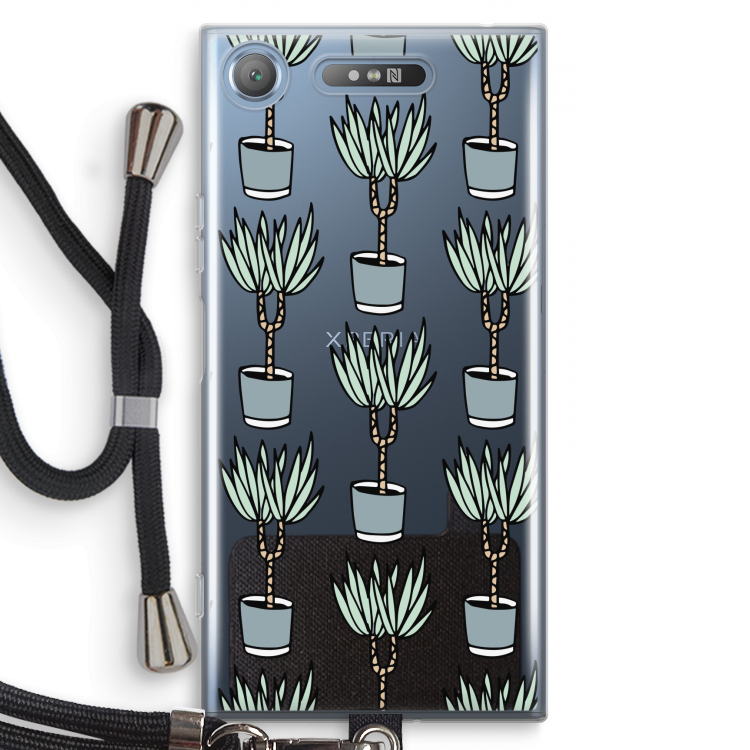 Boompje: Sony Xperia XZ1 Transparant Hoesje met koord