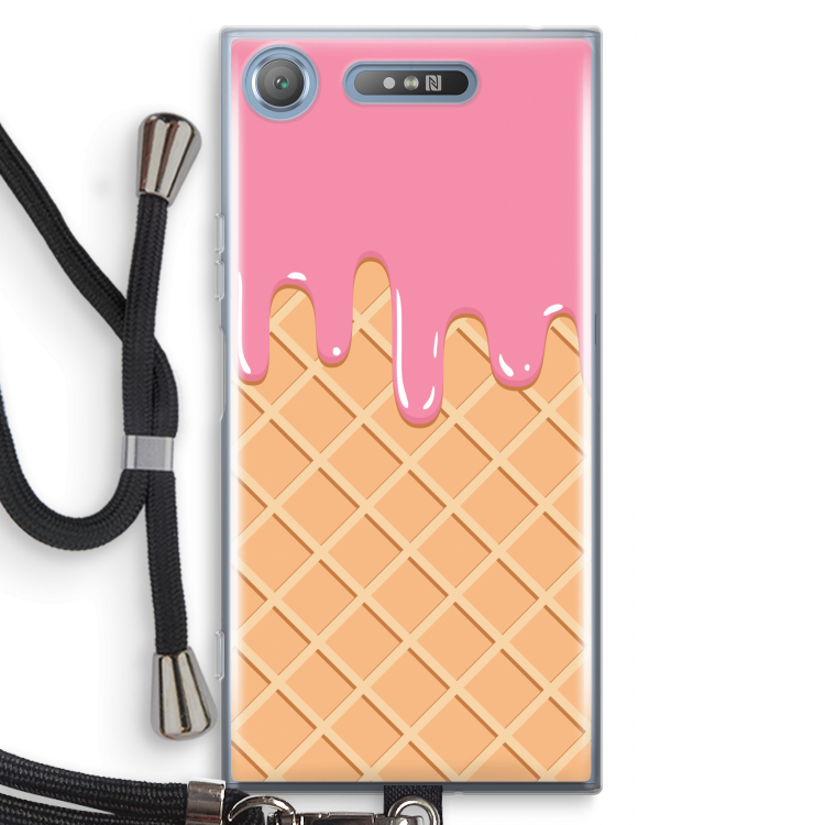 Ice cream: Sony Xperia XZ1 Transparant Hoesje met koord