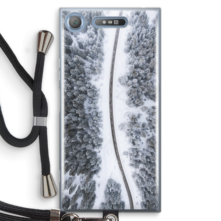 Snøfall: Sony Xperia XZ1 Transparant Hoesje met koord