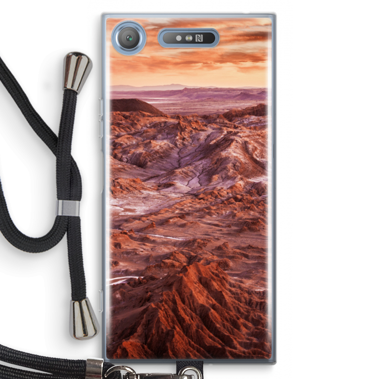Mars: Sony Xperia XZ1 Transparant Hoesje met koord