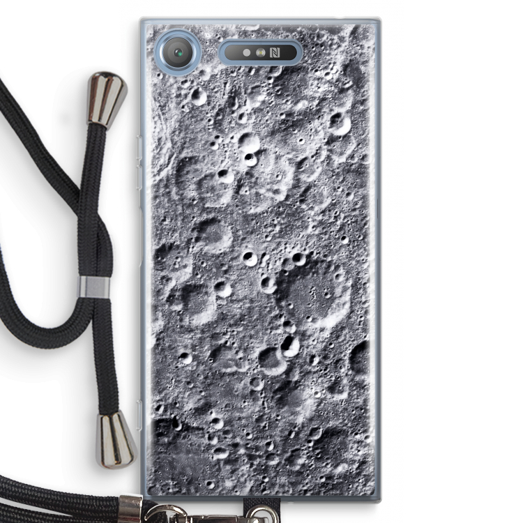 Maanlandschap: Sony Xperia XZ1 Transparant Hoesje met koord