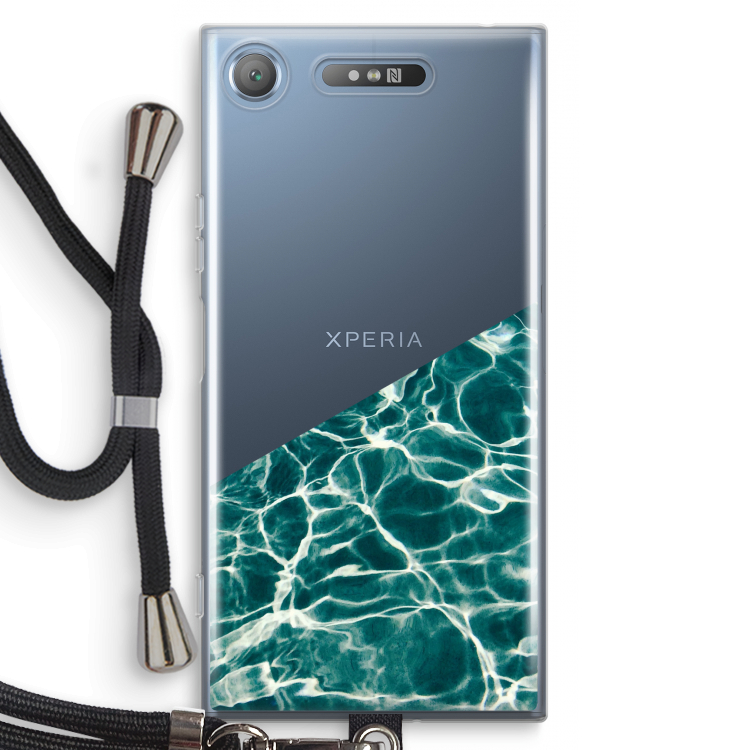Weerkaatsing water: Sony Xperia XZ1 Transparant Hoesje met koord