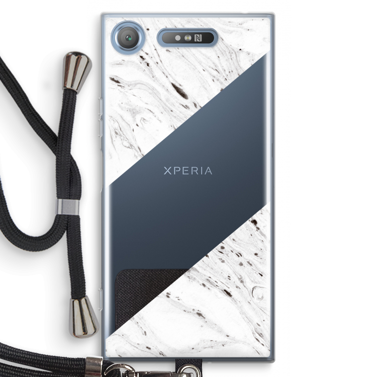 Biggest stripe: Sony Xperia XZ1 Transparant Hoesje met koord