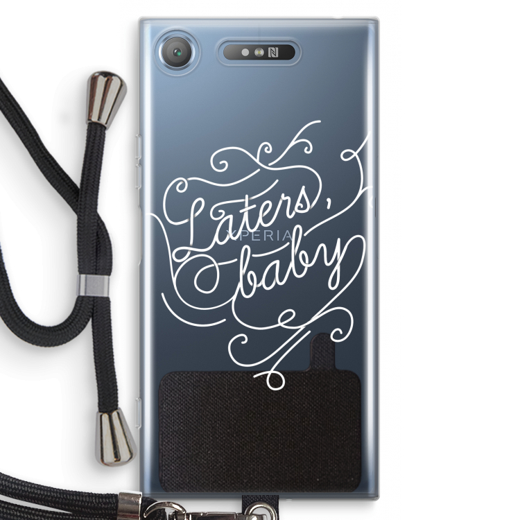 Laters, baby: Sony Xperia XZ1 Transparant Hoesje met koord