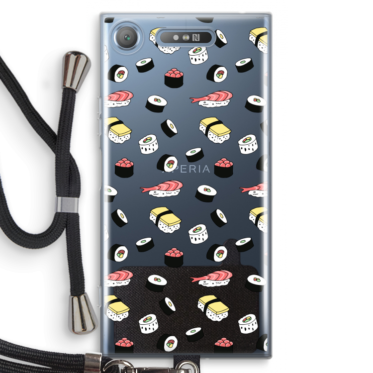 Sushi time: Sony Xperia XZ1 Transparant Hoesje met koord
