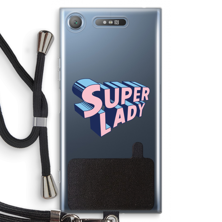 Superlady: Sony Xperia XZ1 Transparant Hoesje met koord