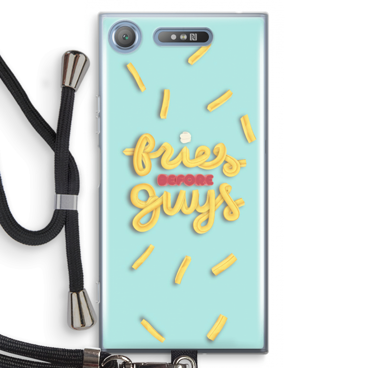 Always fries: Sony Xperia XZ1 Transparant Hoesje met koord