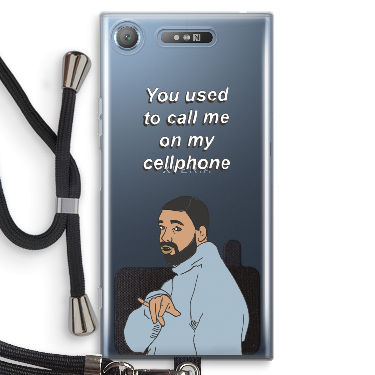 Hotline bling: Sony Xperia XZ1 Transparant Hoesje met koord