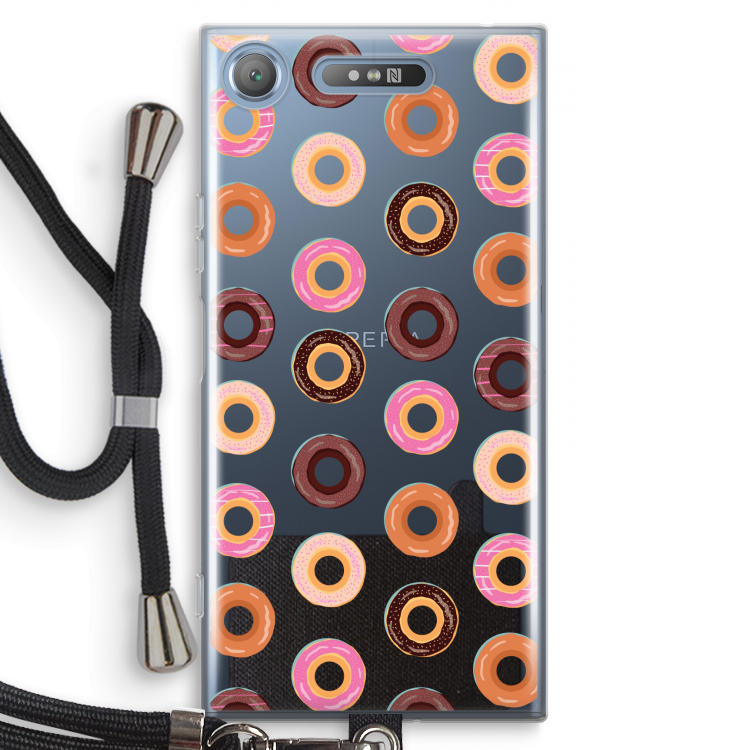 Donuts: Sony Xperia XZ1 Transparant Hoesje met koord