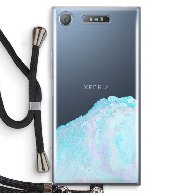 Fantasie pastel: Sony Xperia XZ1 Transparant Hoesje met koord