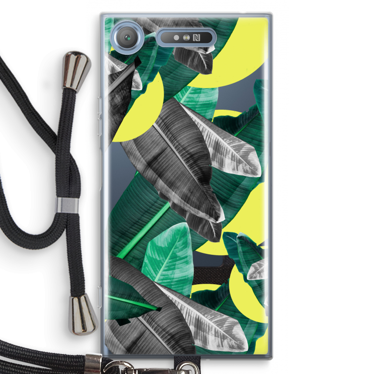 Fantasie jungle: Sony Xperia XZ1 Transparant Hoesje met koord