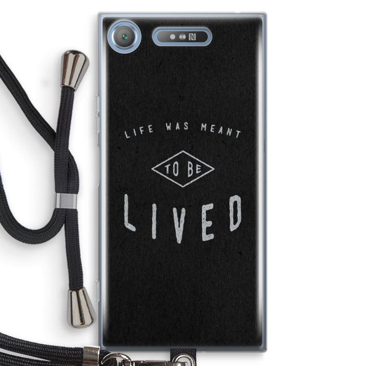 To be lived: Sony Xperia XZ1 Transparant Hoesje met koord