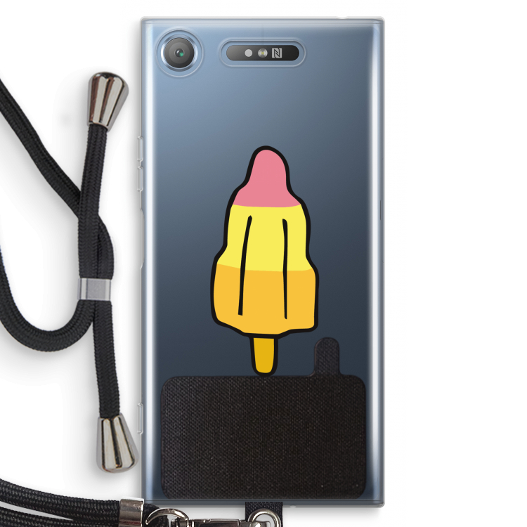 Raketijsje: Sony Xperia XZ1 Transparant Hoesje met koord