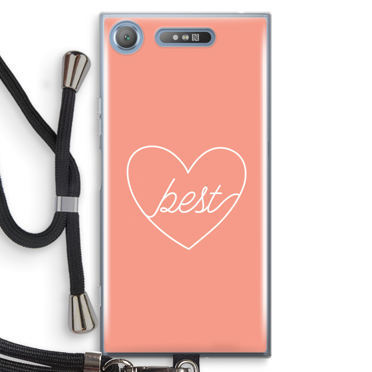 Best heart: Sony Xperia XZ1 Transparant Hoesje met koord