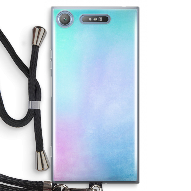 mist pastel: Sony Xperia XZ1 Transparant Hoesje met koord