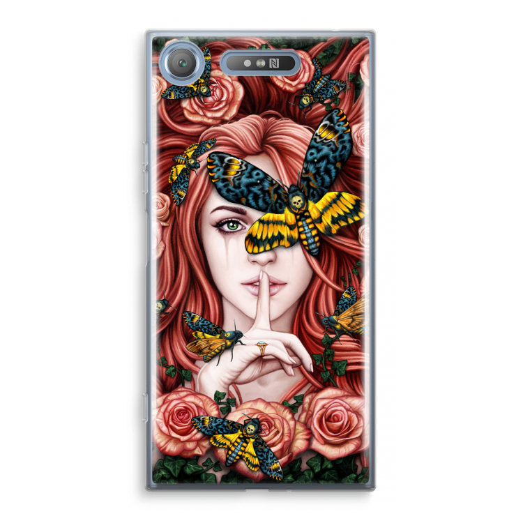 Lady Moth: Sony Xperia XZ1 Transparant Hoesje