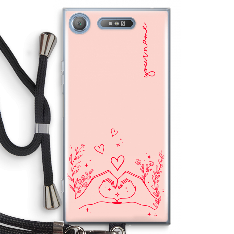 Love is in the air: Sony Xperia XZ1 Transparant Hoesje met koord