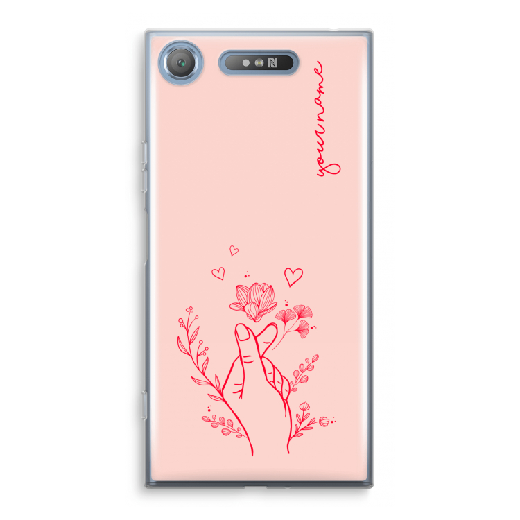 Giving Flowers: Sony Xperia XZ1 Transparant Hoesje