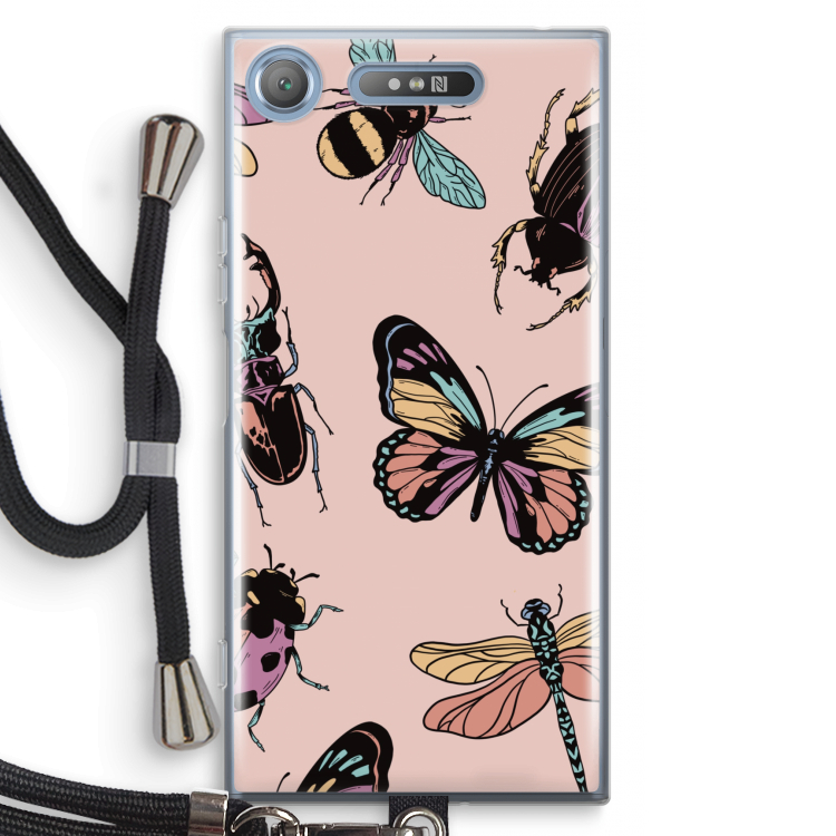 Tiny Bugs: Sony Xperia XZ1 Transparant Hoesje met koord