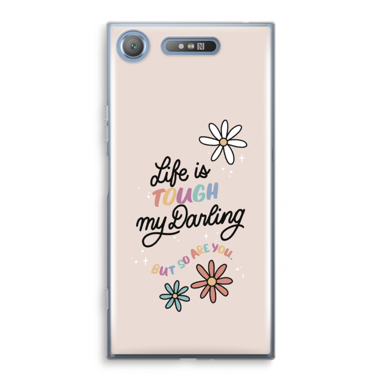 Tough Life: Sony Xperia XZ1 Transparant Hoesje