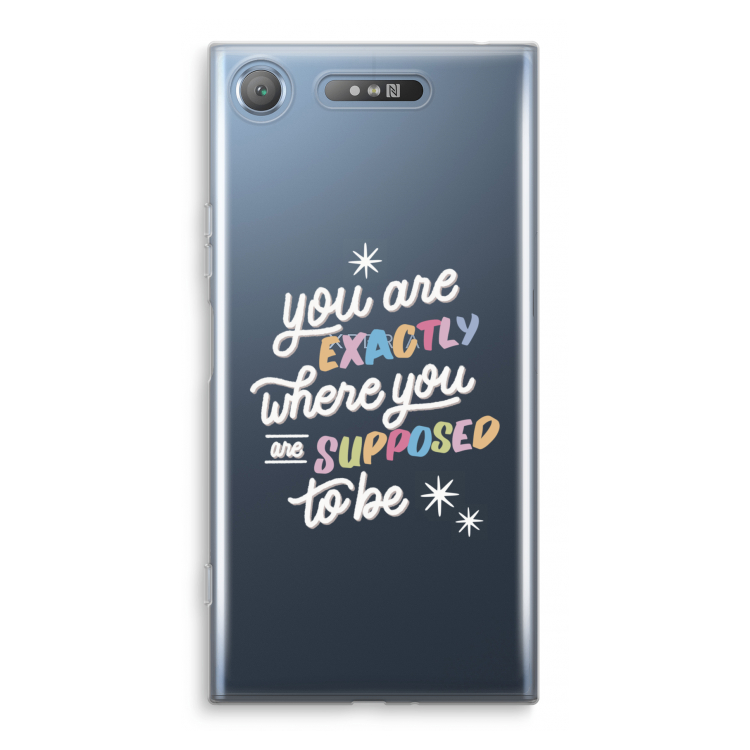 Right Place: Sony Xperia XZ1 Transparant Hoesje