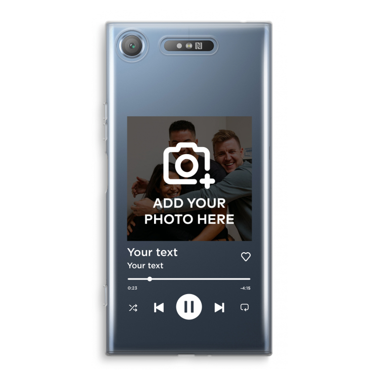 Music Player: Sony Xperia XZ1 Transparant Hoesje