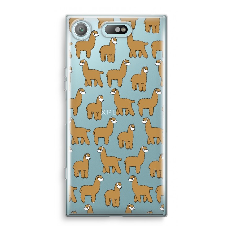 Alpacas: Sony Xperia XZ1 Compact Transparant Hoesje