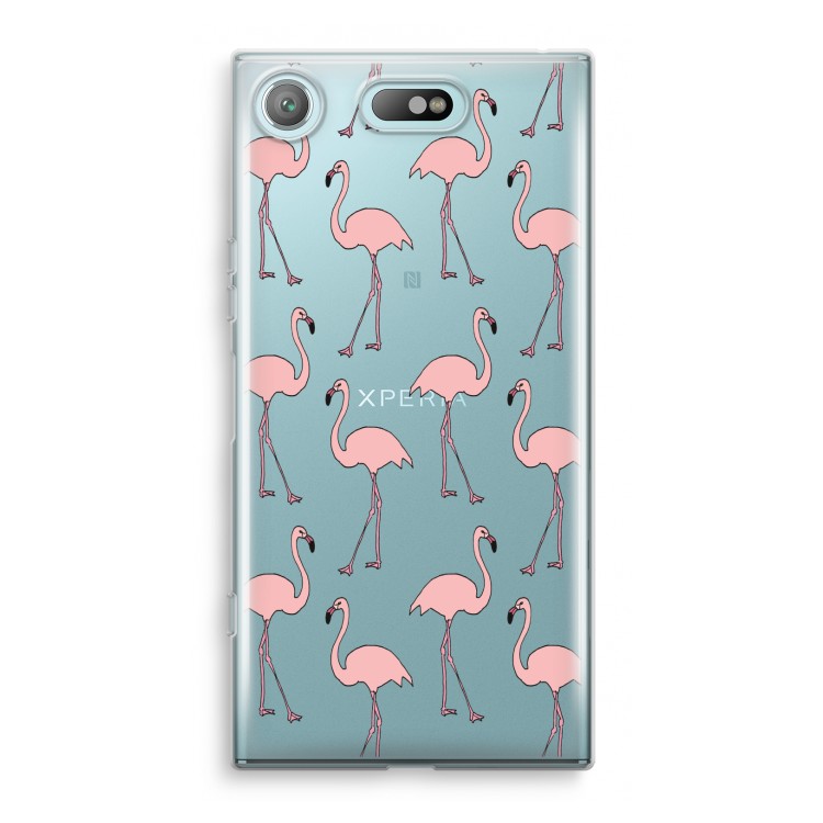 Anything Flamingoes: Sony Xperia XZ1 Compact Transparant Hoesje