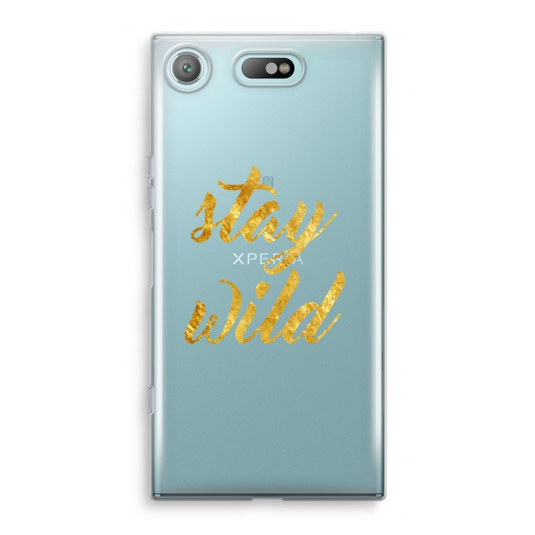 Stay wild: Sony Xperia XZ1 Compact Transparant Hoesje