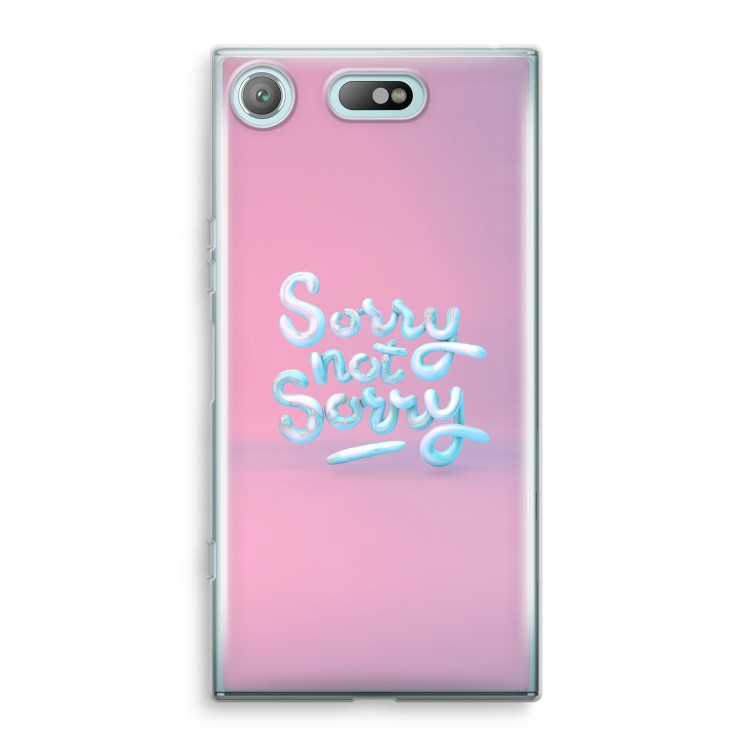 Sorry not sorry: Sony Xperia XZ1 Compact Transparant Hoesje