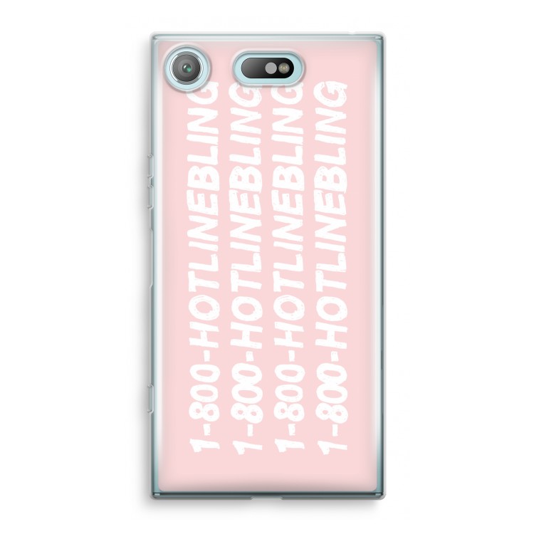 Hotline bling pink: Sony Xperia XZ1 Compact Transparant Hoesje