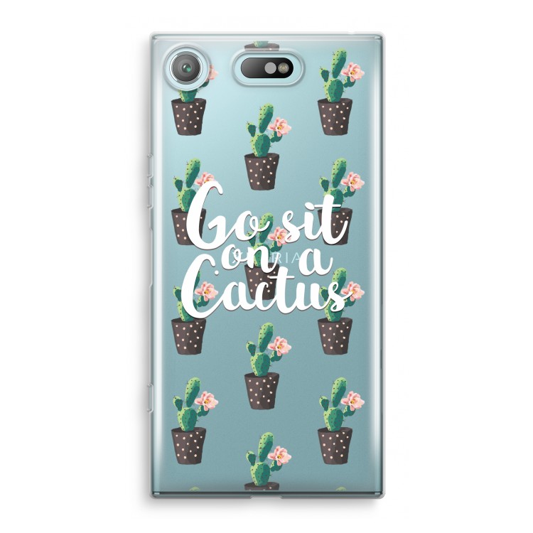 Cactus quote: Sony Xperia XZ1 Compact Transparant Hoesje