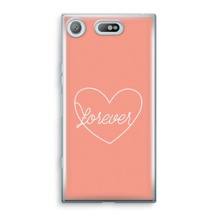 Forever heart: Sony Xperia XZ1 Compact Transparant Hoesje