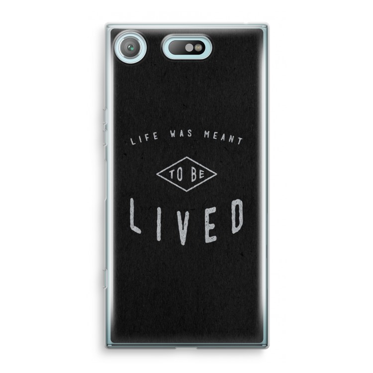 To be lived: Sony Xperia XZ1 Compact Transparant Hoesje