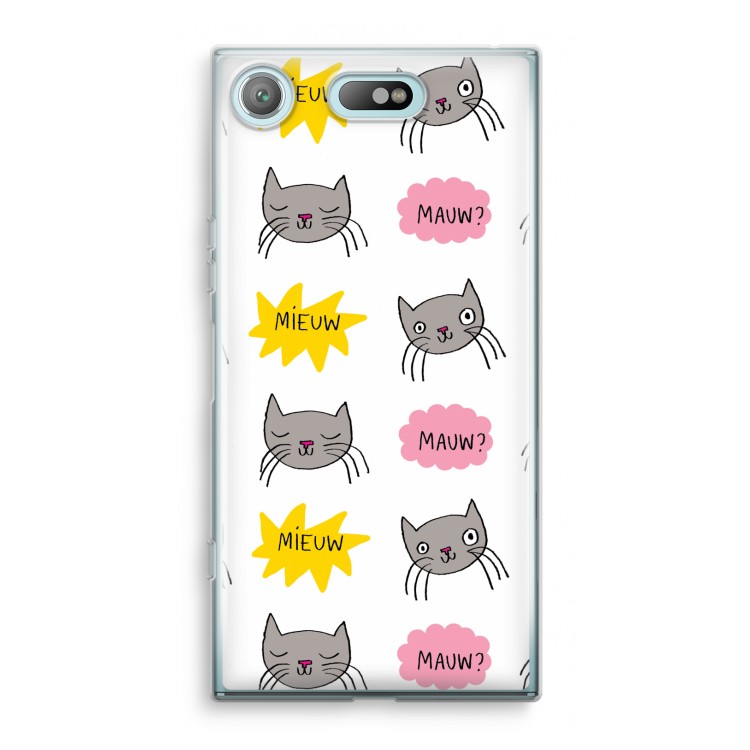Meow: Sony Xperia XZ1 Compact Transparant Hoesje