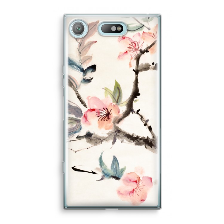 Japanse bloemen: Sony Xperia XZ1 Compact Transparant Hoesje